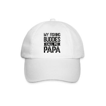 Father Fishing Father's Day Angler Fishing Daddy Fish - Baseball Cap - white/white - Front