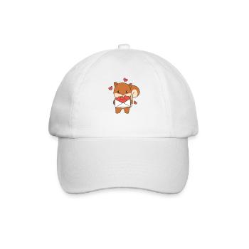 Écureuil pour la Saint-Valentin animaux mignons - Casquette classique - blanc/blanc - Devant