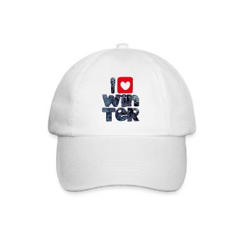 Mots d’hiver avec flocons de neige pour les amateurs d’hiver - Casquette classique - blanc/blanc - Devant