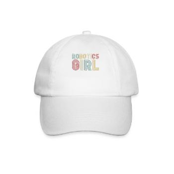 Robot Robotics Engineer Girl - Baseball Cap - white/white - Front