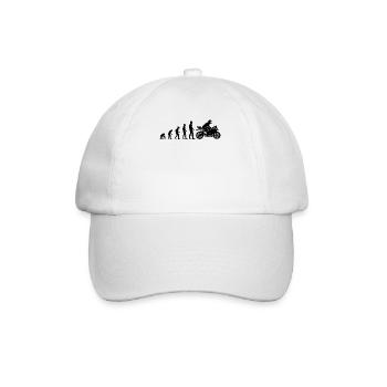 Cadeau moto Motorcyclist Funny Evolution - Casquette classique - blanc/blanc - Devant
