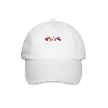 Drapeau lesbien Gay Pride LGBTQ Axolotl - Casquette classique - blanc/blanc - Devant