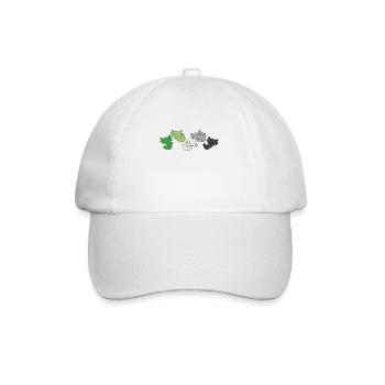 Aromantic Flag Pride LGBTQ Axolotl Aromantisch - Baseballkappe - Weiß/Weiß - Vorne