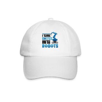 Robot Robotics Engineer Coffee I - Baseball Cap - white/white - Front