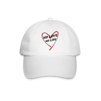 no love no life - Baseball Cap - white/white - Front
