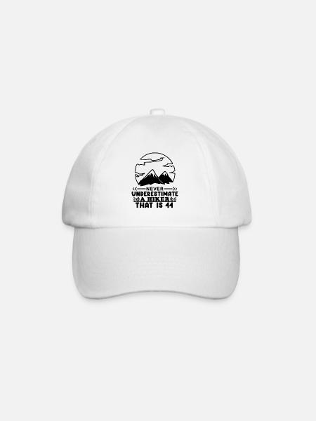 Berg Wanderer 44. Geburtstag 44 Jahre alt Geschenk - Baseballkappe - Weiß/Weiß