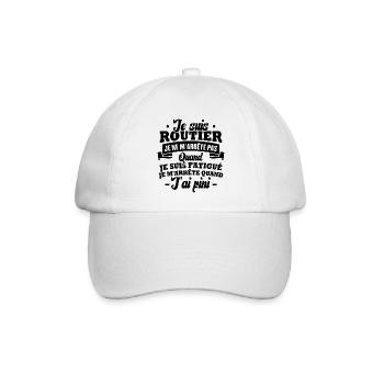 Je suis routier - Casquette classique - blanc/blanc - Devant