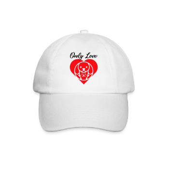 MY ONLY LOVE DOG CAT FRIEND - Baseballkappe - Weiß/Weiß - Vorne