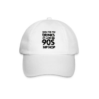 90s HipHop Old School Rap Music Fans - Baseball Cap - white/white - Front