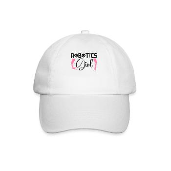 Robot Robotics Engineer Female - Baseball Cap - white/white - Front