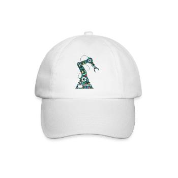 Robot Robotics Engineer Flower - Baseball Cap - white/white - Front