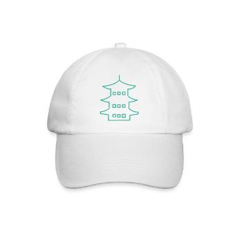 Temple japonais turquoise - Casquette classique - blanc/blanc - Devant