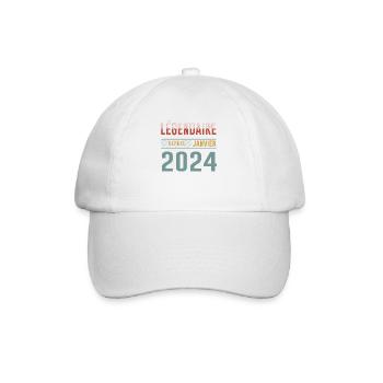 Légendaire Depuis Janvier 2024 Anniversaire - Casquette classique - blanc/blanc - Devant