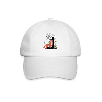 Wild Animals Forest Animals Fox Hare Rabbit Hunts - Baseball Cap - white/white - Front