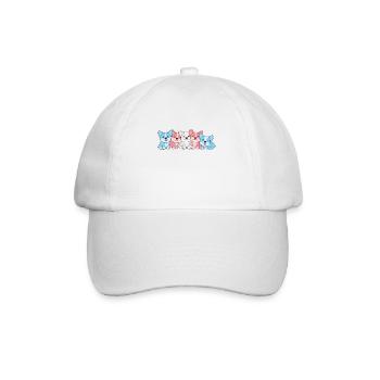 Transgender Flag Corgi Pride LGBTQ Cute Dogs - Baseball Cap - white/white - Front
