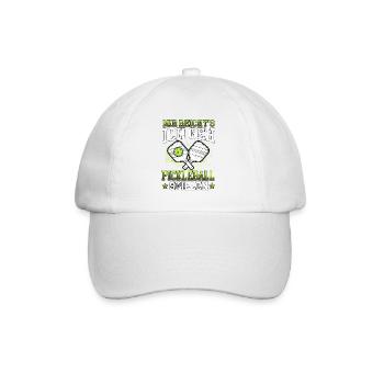 Ich geh Pickleball spielen Pickelball - Baseballkappe - Weiß/Weiß - Vorne