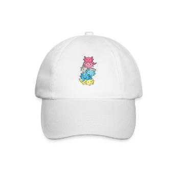genderflux Flag Gay Pride LGBTQ Axolotl - Casquette classique - blanc/blanc - Devant