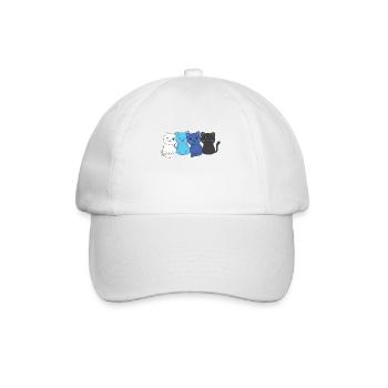 transmasc Flag Pride LGBTQ Cute Cat Bunch - Baseball Cap - white/white - Front