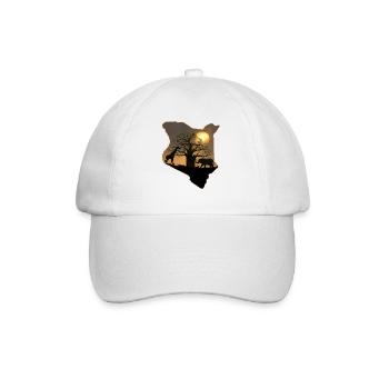 Baobab Sunrise Giraffe Elephant Africa - Baseball Cap - white/white - Front