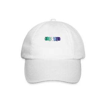 Gay Flag Gay Pride LGBTQ Cats Cute Cat - Baseball Cap - white/white - Front