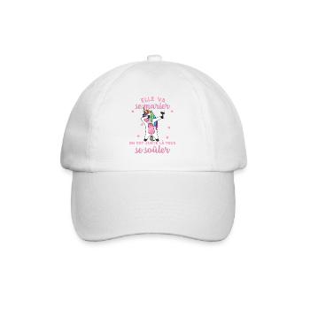 Future Mariée EVJF Humour Team Bride Jeune Fille - Casquette classique - blanc/blanc - Devant