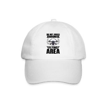 Do Not Cross Drone Flying Area Drone Pilot Quadcop - Baseball Cap - white/white - Front
