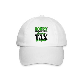 Désolé pour ce que j’ai dit pendant la saison 4 des impôts - Casquette classique - blanc/blanc - Devant