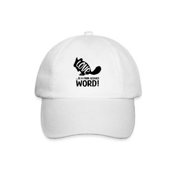 Chinchilla Love Is A Four-legged Word - Baseball Cap - white/white - Front