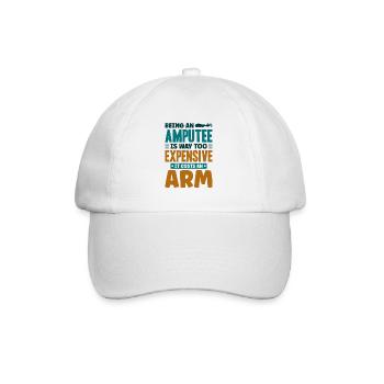Being an amputee an arm - Baseballkappe - Weiß/Weiß - Vorne