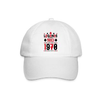 cadeau d'anniversaire Mars 1970. jeux de carte . - Casquette classique - blanc/blanc - Devant