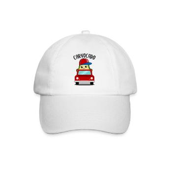 Avocado in Car Funny Vegetable Fruit Gift - Baseball Cap - white/white - Front