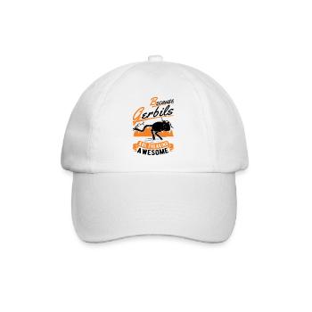 Parce que les gerbilles sont des gerbilles géniales - Casquette classique - blanc/blanc - Devant
