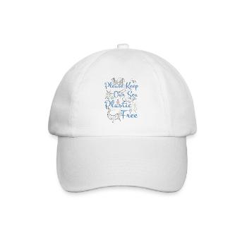 Love Save Seas Protect Oceans Day Quote Earth Day - Baseball Cap - white/white - Front