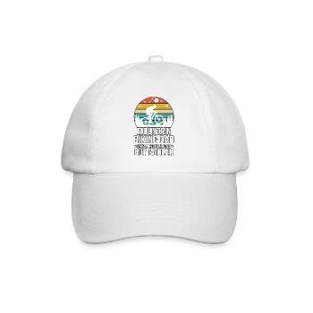 Mountain Biking Dad Like A Regular Dad But Cooler - Baseball Cap - white/white - Front