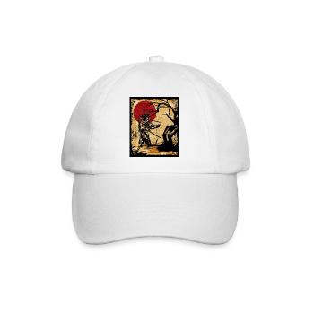 Samouraï Art Japonais Vintage Fighter Rétro - Casquette classique - blanc/blanc - Devant