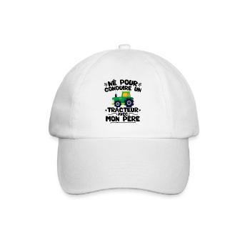 Né pour conduire un tracteur avec mon père - Casquette classique - blanc/blanc - Devant