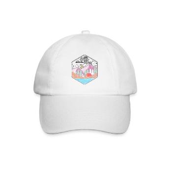 Let's Sleep Under The Stars Hiking Nature Camping - Baseball Cap - white/white - Front