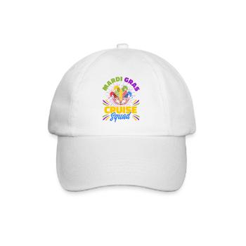 Mardi Gras Cruise Squad Mardi Gras Gift - Baseball Cap - white/white - Front