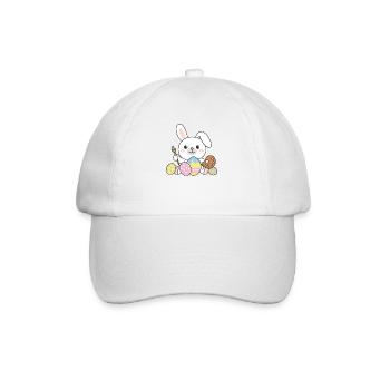 joyeuses Pâques lapin mignon Pâques avec des œufs de Pâques - Casquette classique - blanc/blanc - Devant