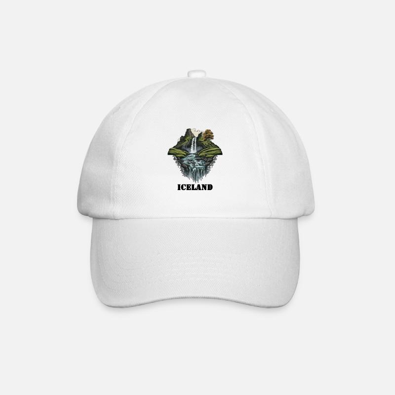 Island - Baseballkappe - Weiß/Weiß