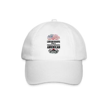 Geboren in Libyen Libyen Amerikaner USA - Baseballkappe - Weiß/Weiß - Vorne