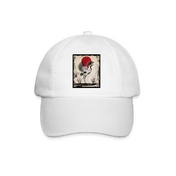 Grue Art Art Japonais Vintage Rétro - Casquette classique - blanc/blanc - Devant
