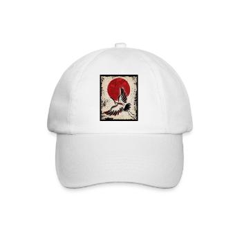 Grue Art Art Japonais Vintage Rétro - Casquette classique - blanc/blanc - Devant