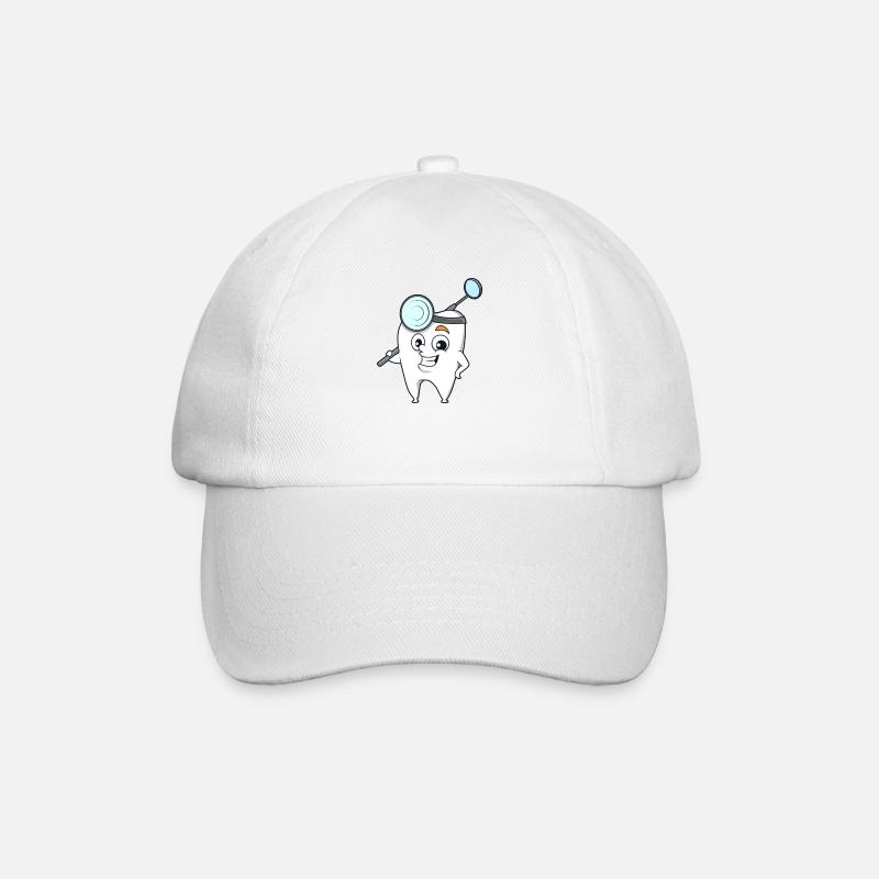 Cartoon Dent de dentiste - Casquette classique - blanc/blanc