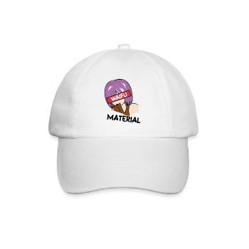 Anime Waifu Material Manga Augen Japanisch - Baseballkappe - Weiß/Weiß - Vorne