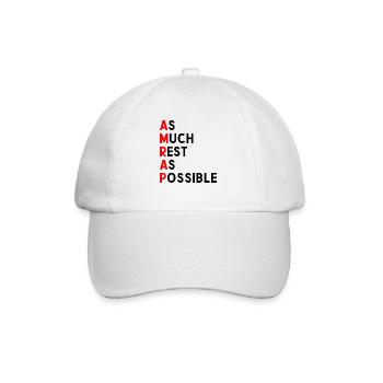 Autant de repos que possible AMRAP drôle - Casquette classique - blanc/blanc - Devant