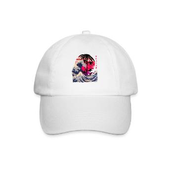 the big wave off Kanagawa - Vaporwave - Baseball Cap - white/white - Front