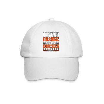 I Wear Orange For My Brother Multiple Sclerosis - Baseball Cap - white/white - Front