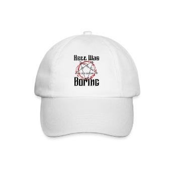 Satan Beelzebub Teufel Gothic Pentagram Mystisch - Baseballkappe - Weiß/Weiß - Vorne