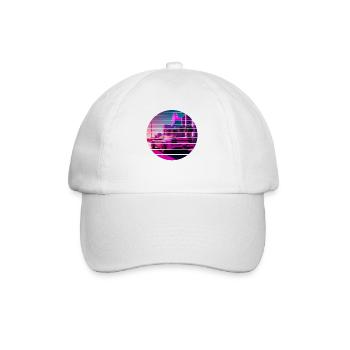 Retro Wave Sport 80s Vaporwave Sunset - Casquette classique - blanc/blanc - Devant